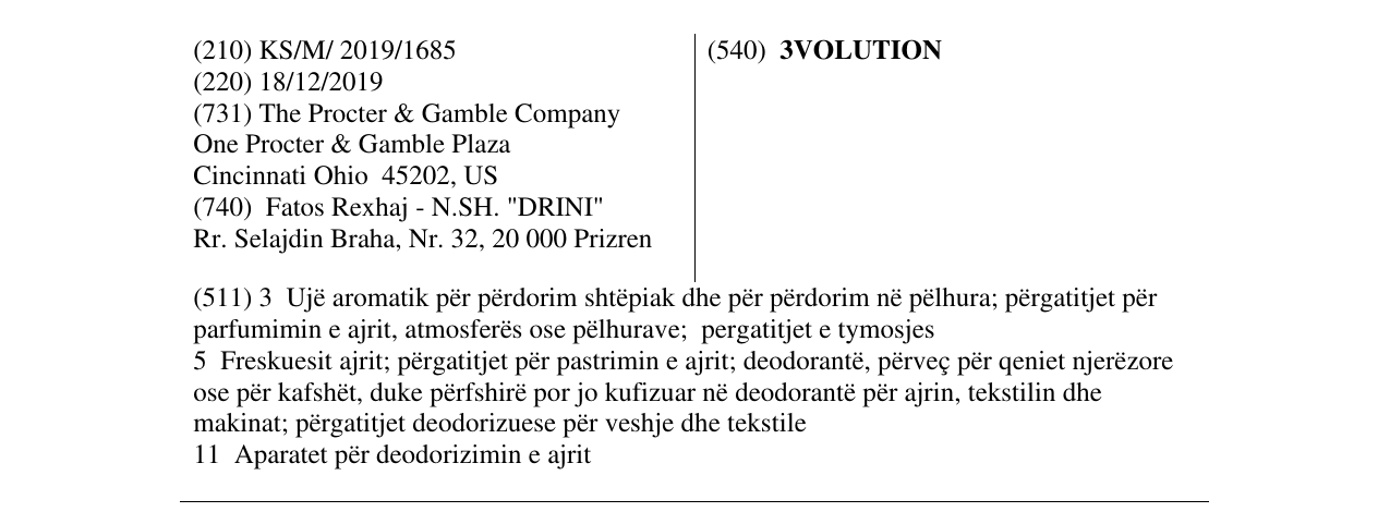 Zëri i markës 3VOLUTION në buletin
