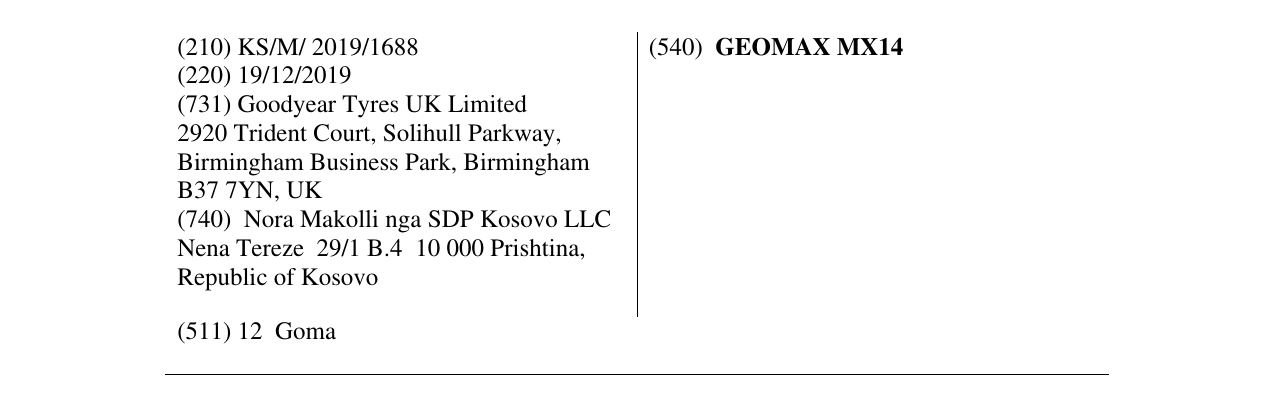 Zëri i markës GEOMAX MX14 në buletin
