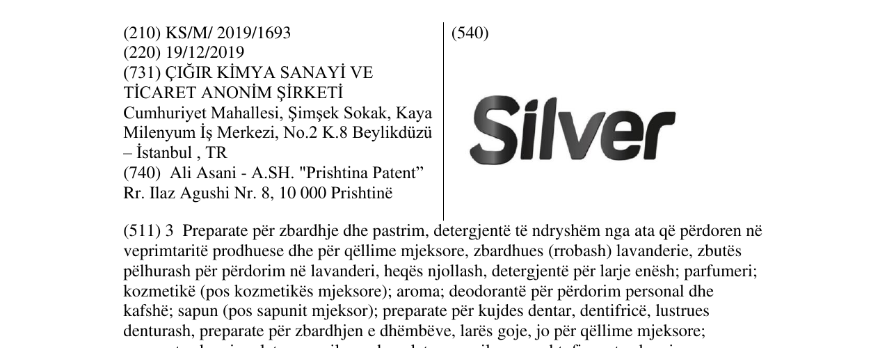 Zëri i markës Silver në buletin