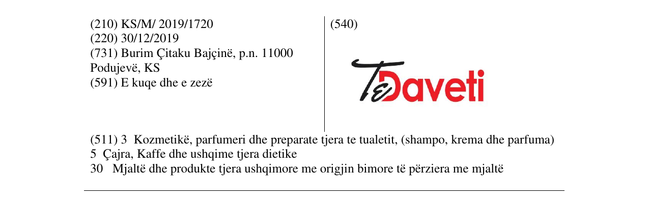 Zëri i markës TeDaveti në buletin