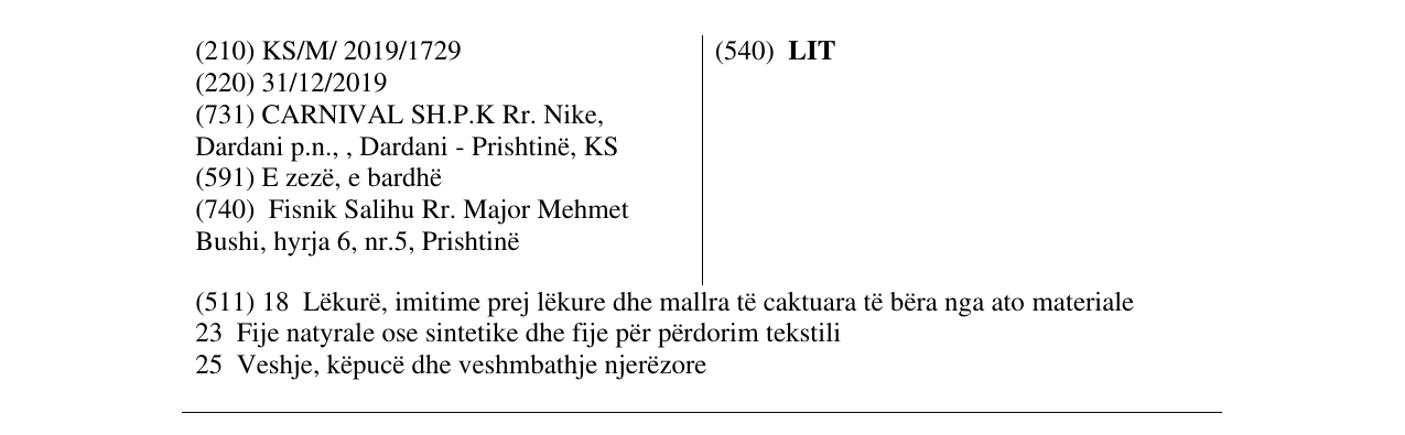 Zëri i markës LIT në buletin