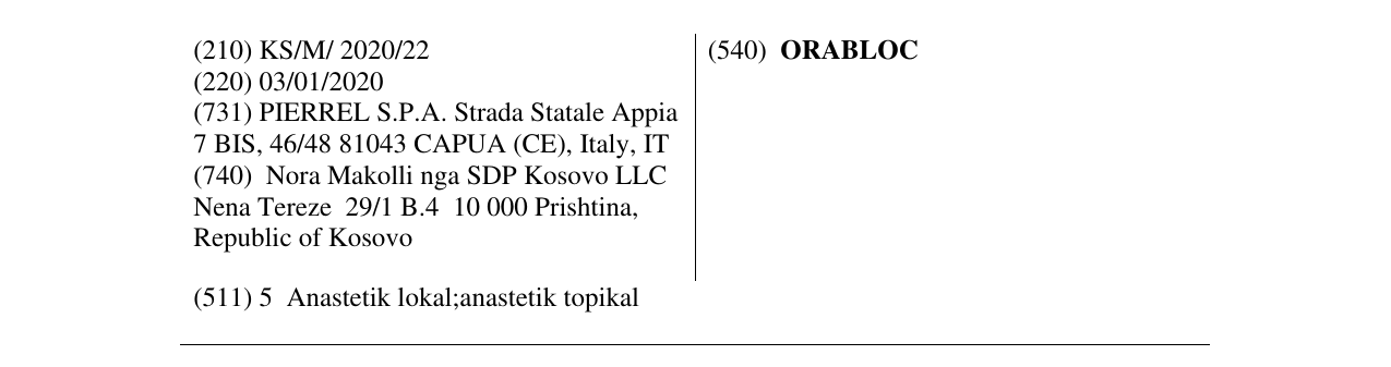 Zëri i markës ORABLOC në buletin