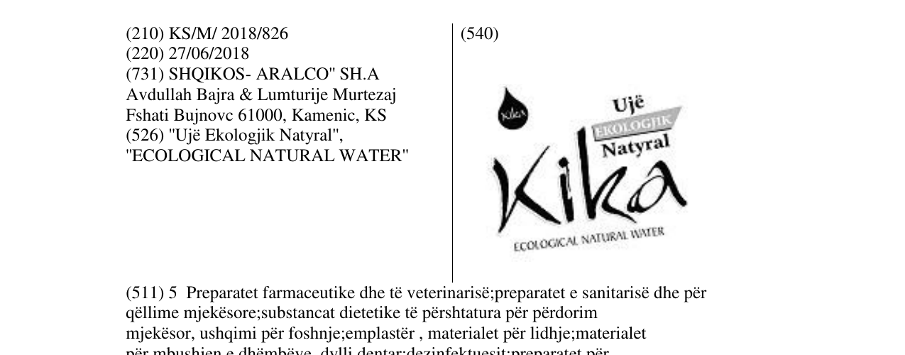 Zëri i markës Kika në buletin