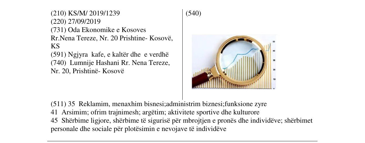 Zëri i markës Markë figurative në buletin