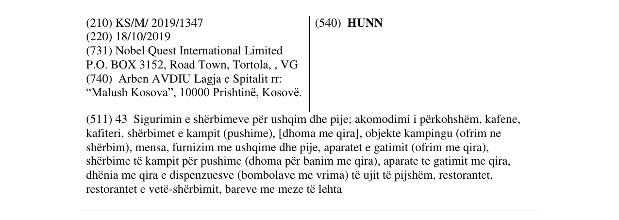 Zëri i markës HUNN në buletin