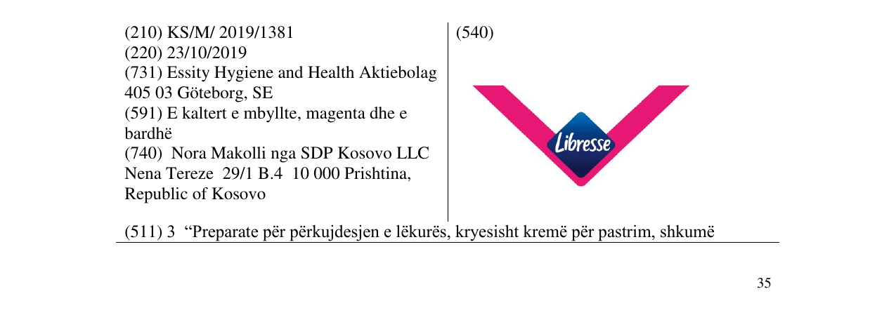 Zëri i markës Libresse në buletin
