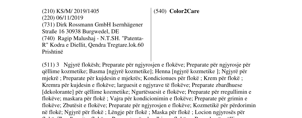 Zëri i markës Color2Care në buletin