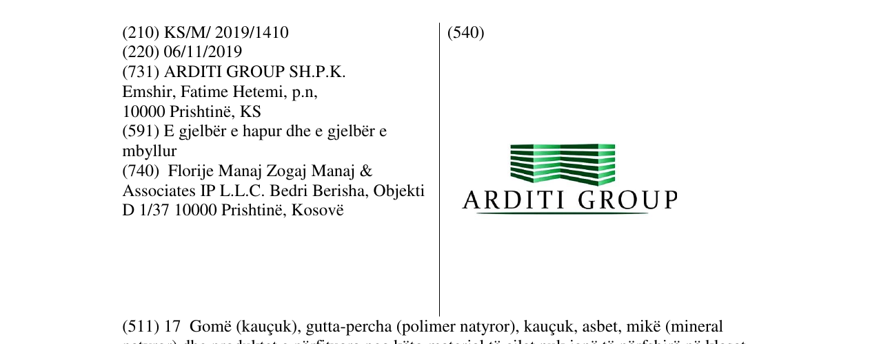 Zëri i markës Arditi Group në buletin