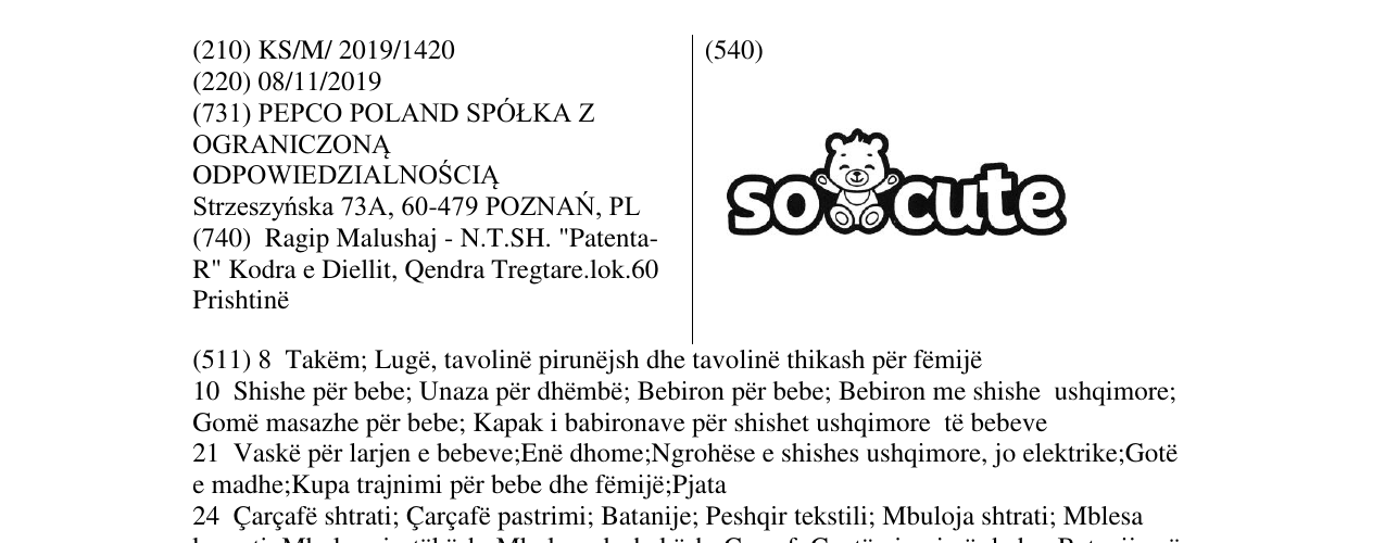 Zëri i markës so cute në buletin