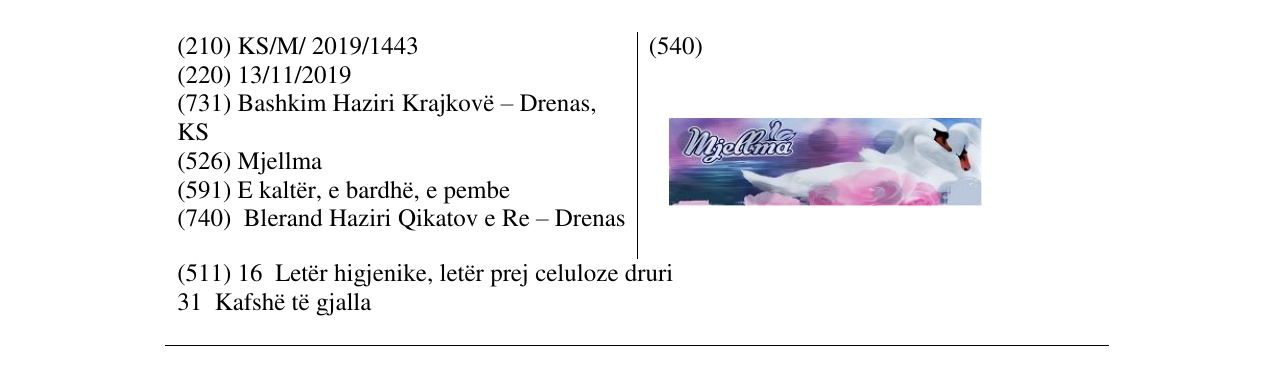 Zëri i markës Mjellma në buletin