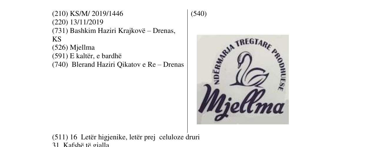 Zëri i markës Mjellma në buletin