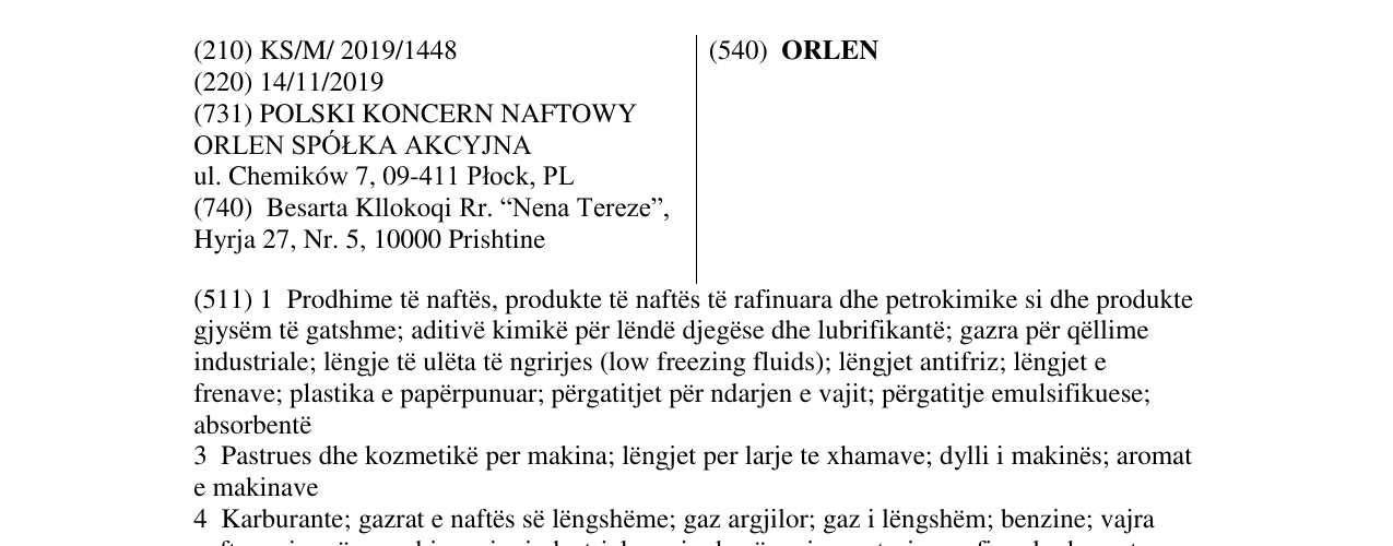 Zëri i markës ORLEN në buletin