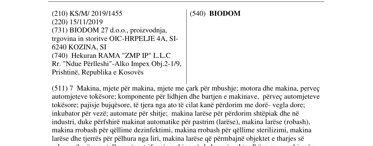 Zëri i markës BIODOM në buletin