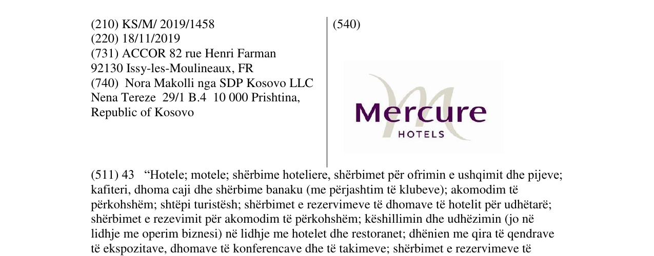 Zëri i markës Mercure Hotels në buletin