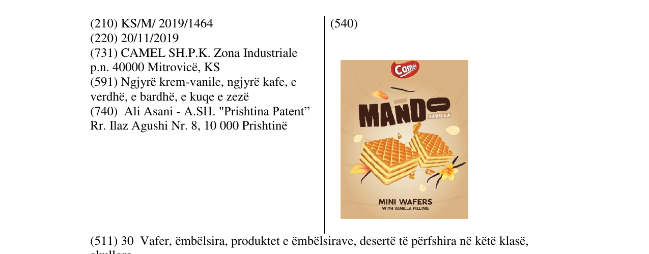 Zëri i markës MANDO në buletin