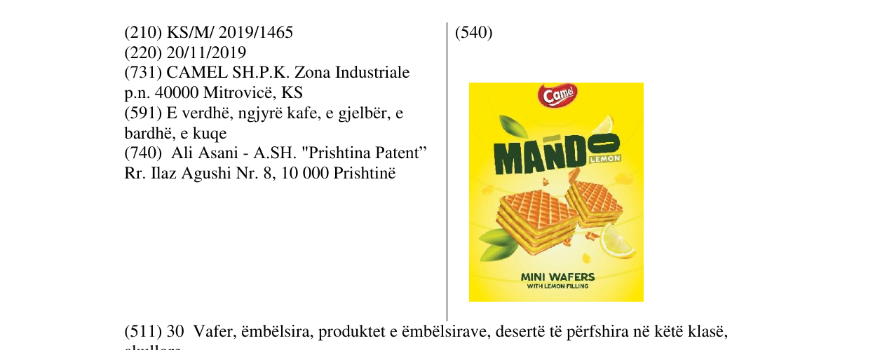 Zëri i markës Markë figurative në buletin