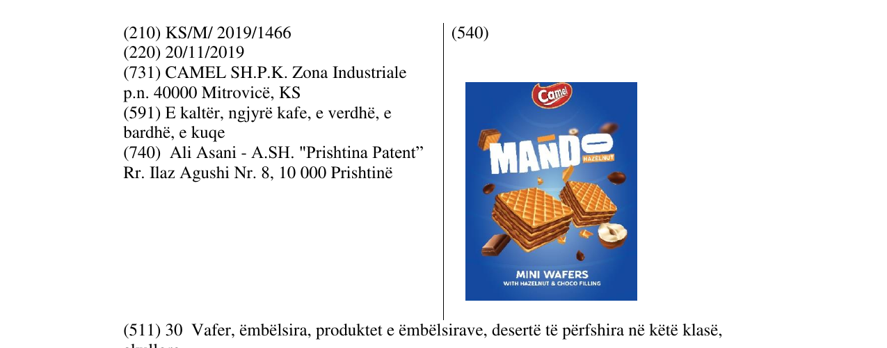 Zëri i markës MANDO në buletin
