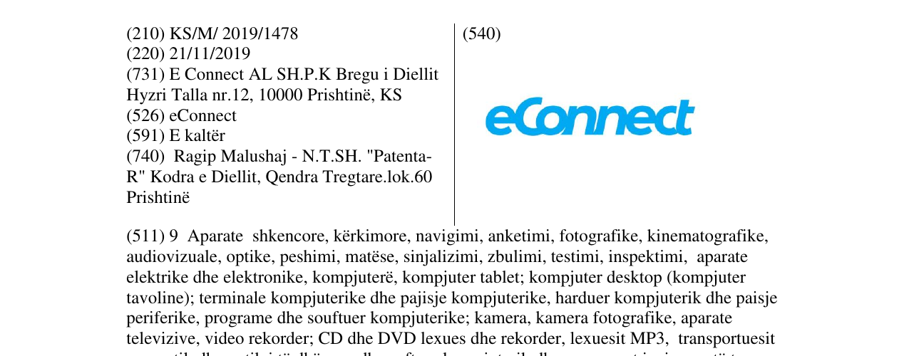 Zëri i markës eConnect në buletin