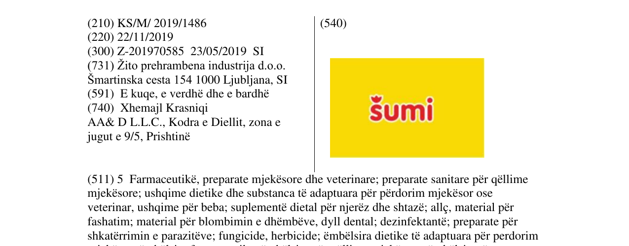 Zëri i markës SUMI në buletin