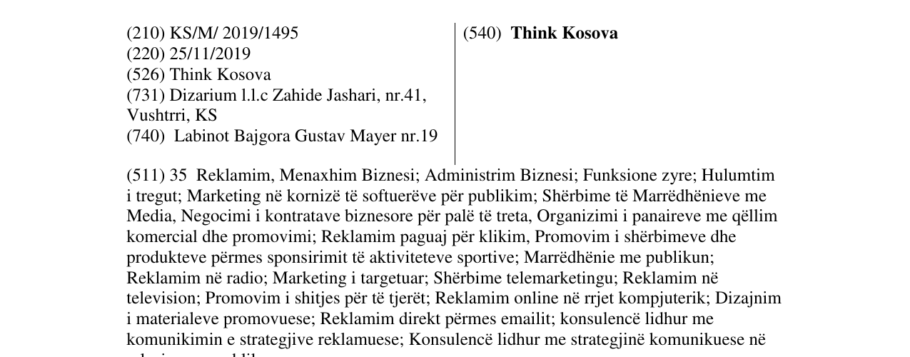 Zëri i markës Think Kosova në buletin