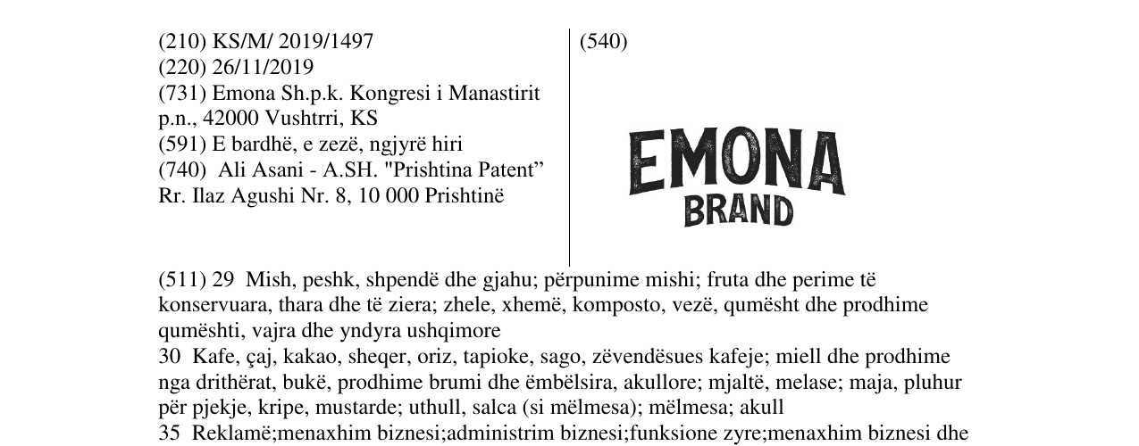 Zëri i markës EMONA BRAND në buletin