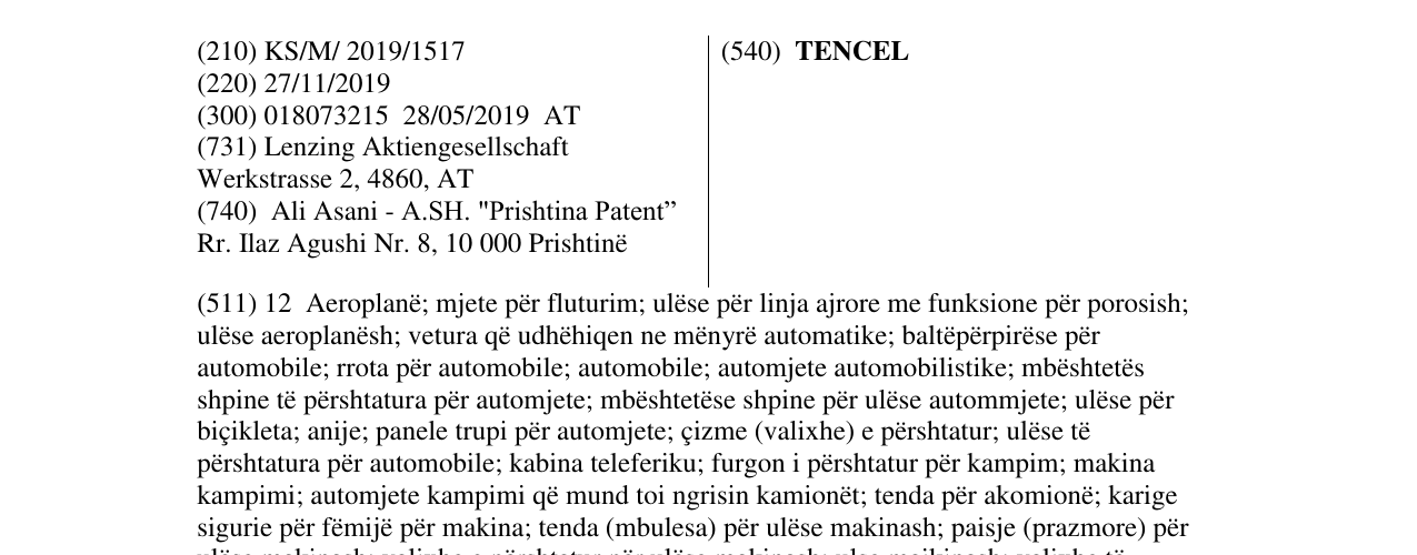 Zëri i markës TENCEL në buletin