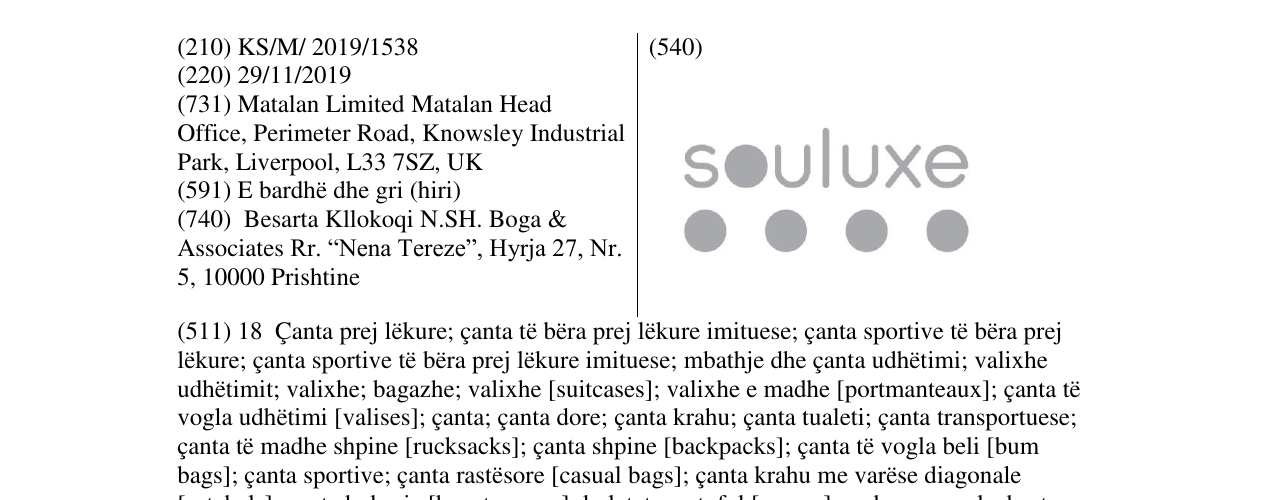 Zëri i markës SOULUXE në buletin