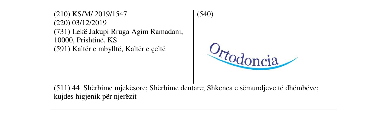 Zëri i markës Ortodoncia në buletin