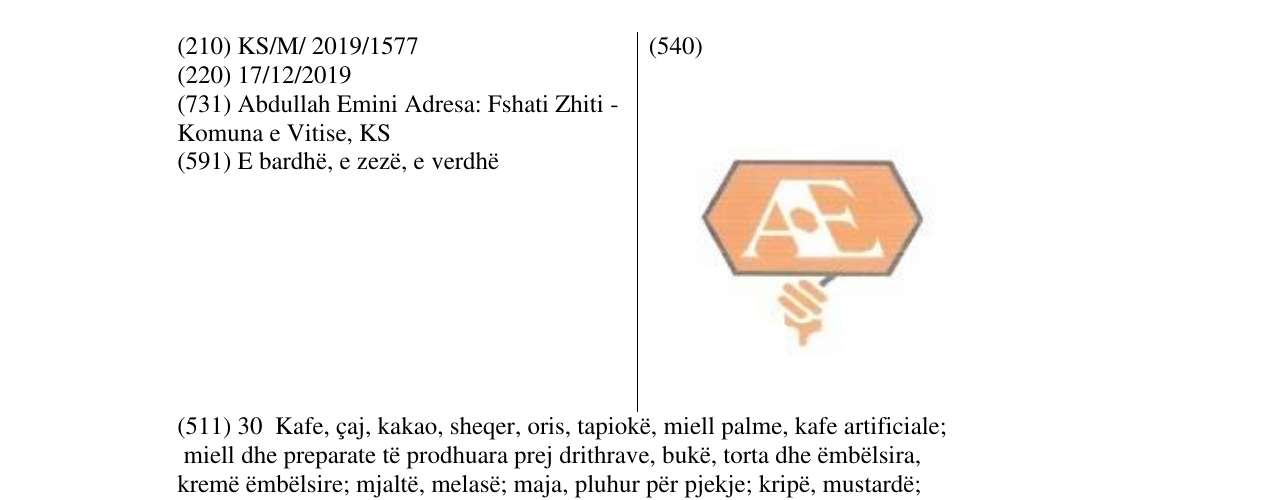 Zëri i markës AE në buletin