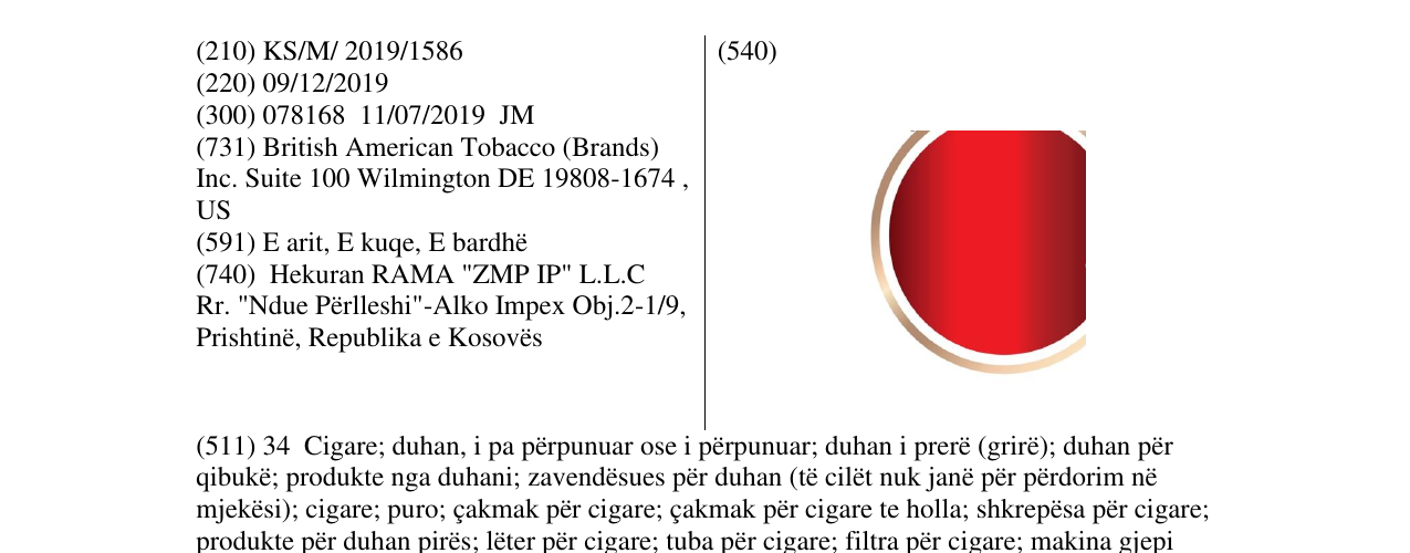 Zëri i markës Markë figurative në buletin