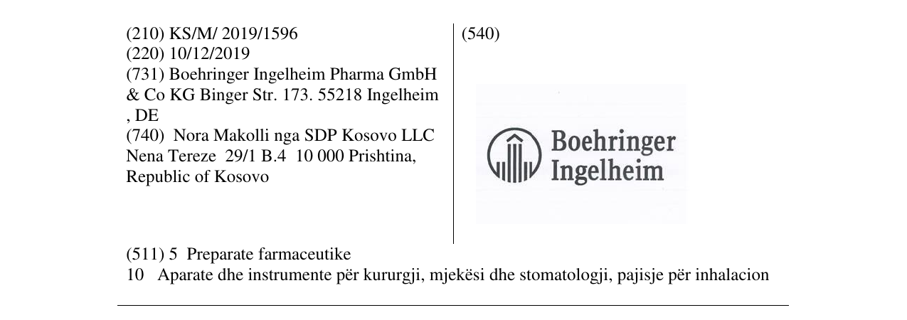 Zëri i markës Boehringer në buletin