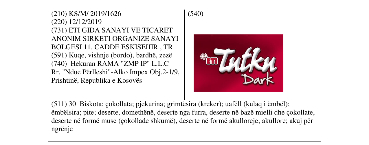 Zëri i markës ETI TUTKU në buletin