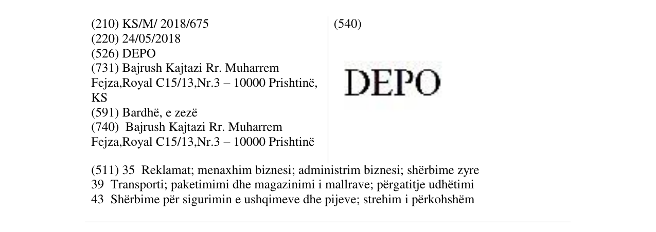 Zëri i markës Markë figurative në buletin