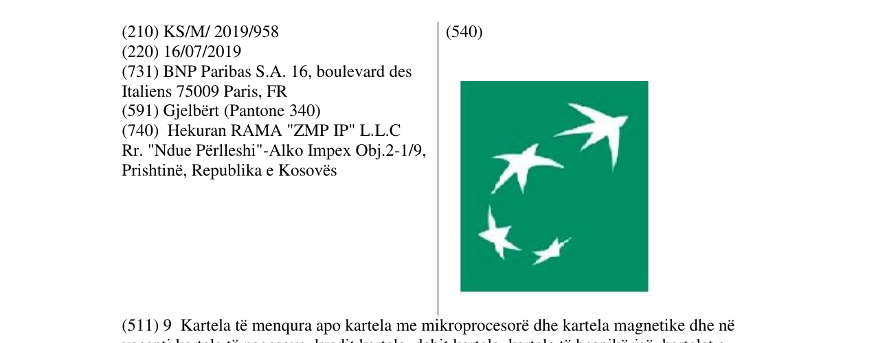 Zëri i markës Markë figurative në buletin