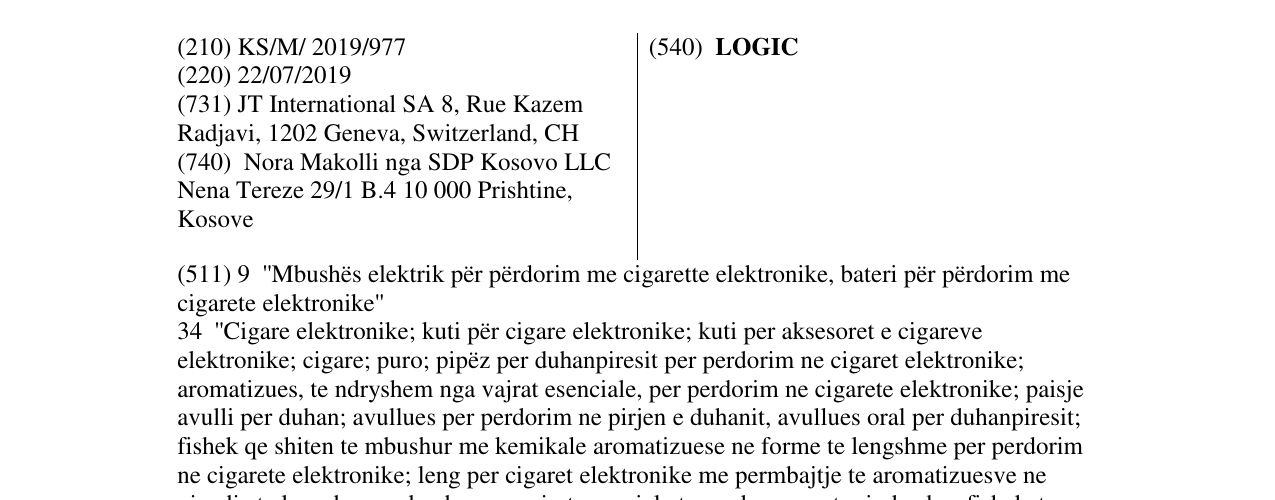 Zëri i markës LOGIC në buletin