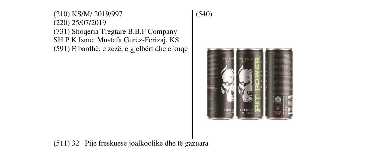 Zëri i markës PIT POWER në buletin