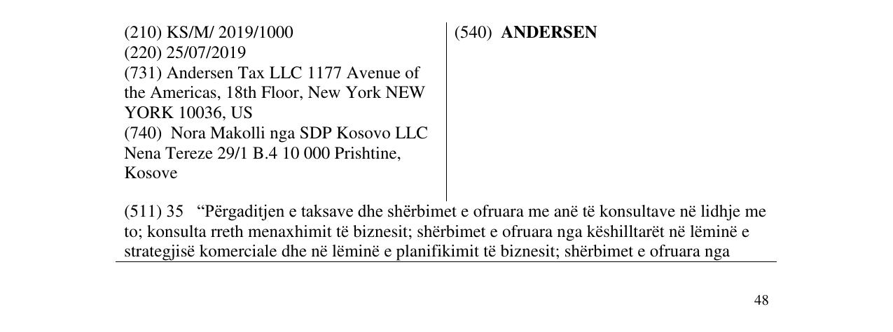 Zëri i markës ANDERSEN në buletin