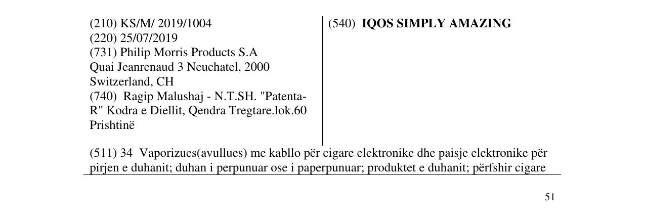 Zëri i markës IQOS SIMPLY AMAZING në buletin