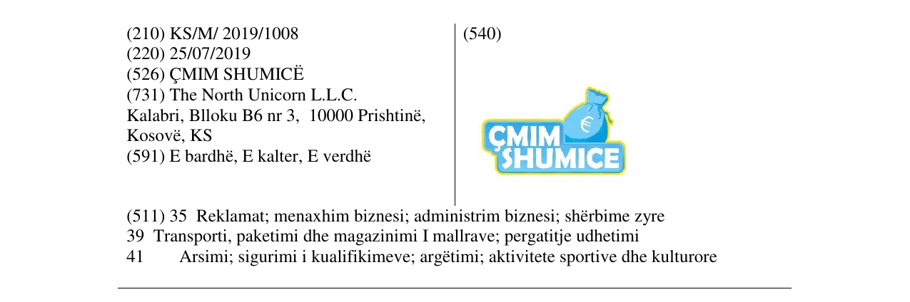 Zëri i markës ÇMIM SHUMICE në buletin