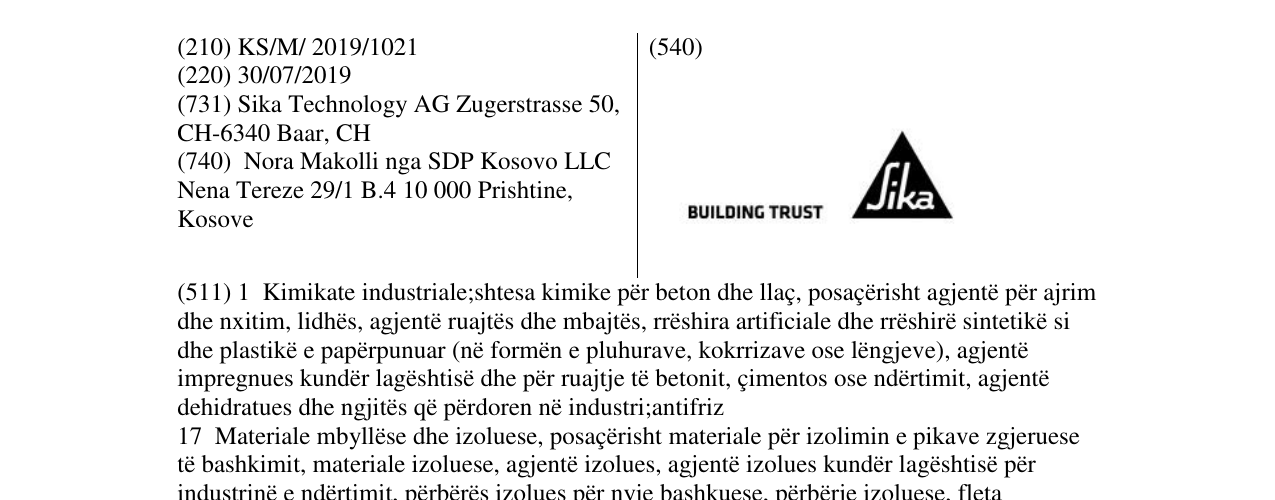 Zëri i markës BULDING TRUST në buletin