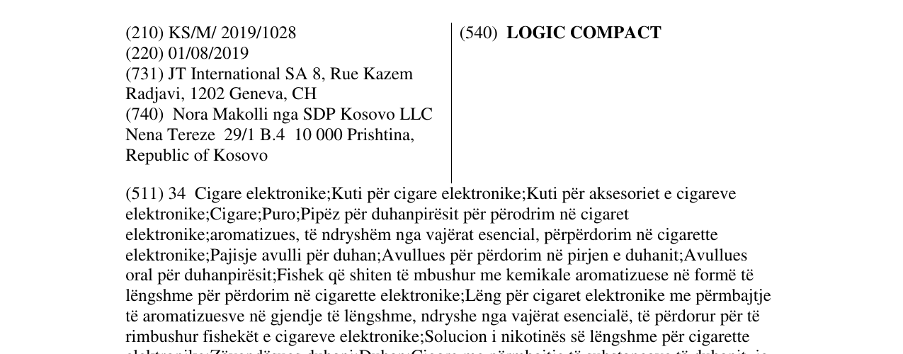 Zëri i markës LOGIC COMPACT në buletin