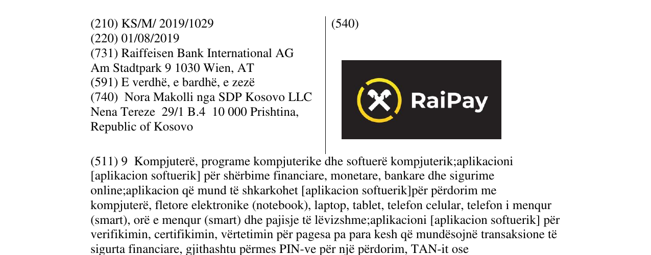 Zëri i markës RaiPay në buletin