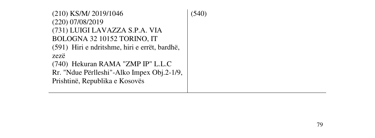 Zëri i markës Markë figurative në buletin