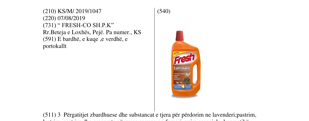 Zëri i markës FRESH Laminate në buletin