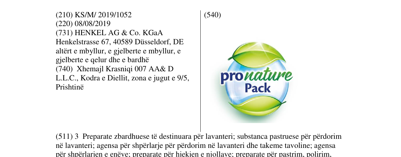 Zëri i markës pro nature Pack në buletin
