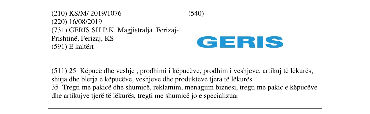 Zëri i markës Markë figurative në buletin