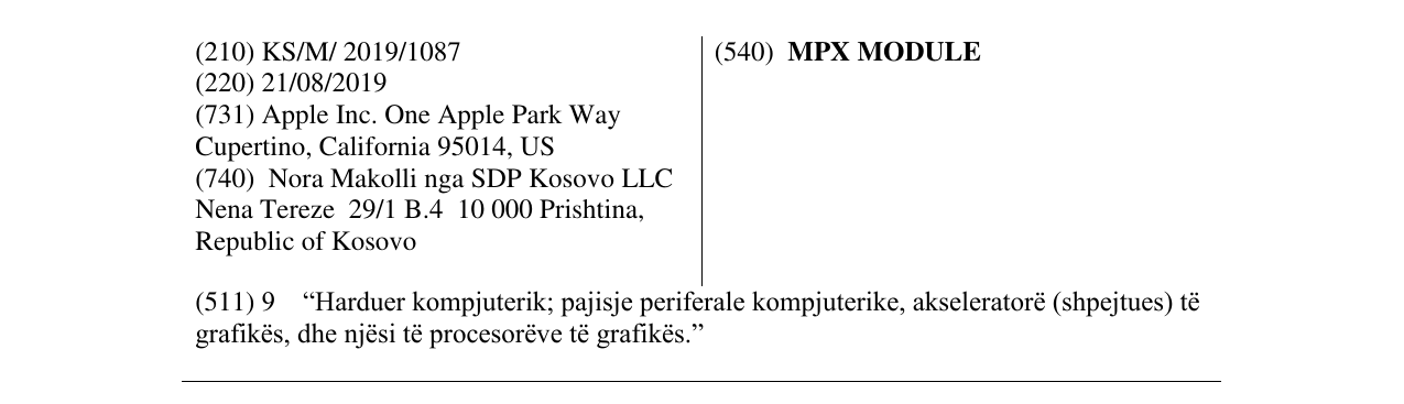 Zëri i markës MPX MODULE në buletin