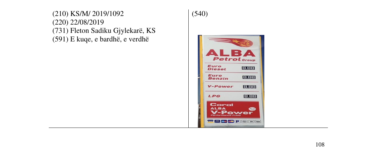 Zëri i markës ALBA Petrol në buletin