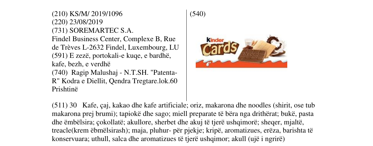 Zëri i markës Kinder Cards në buletin