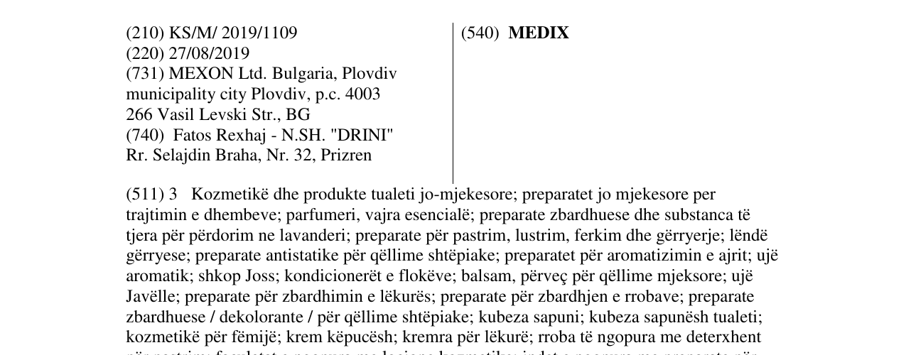 Zëri i markës MEDIX në buletin